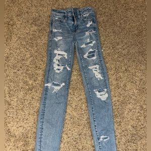American Eagle Women’s Jeans Distressed Blue 00